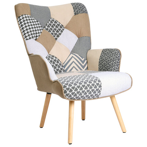 Кресло BRABIX "Soft LC-305", ткань, пэчворк (лоскутное), 533148