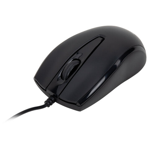 Мышь проводная БЕСШУМНАЯ USB, 1200 dpi, 2 кнопки + колесо-кнопка, оптическая, SONNEN K520, черная, 513944