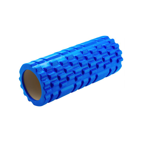 Ролик массажный для йоги и фитнеса, 33х14 см, EVA, синий, с выступами, DASWERK (ДАСВЕРК), 680024