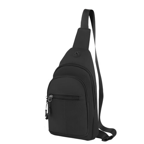 Рюкзак однолямочный HEIKKI PROMPT (ХЕЙКИ), 2 отделения, черный, 30х16х6 см, 273926