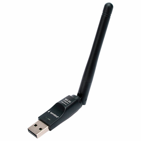 Сетевой адаптер Wi-Fi GEMBIRD 150 Мбит, с антенной, USB, 802.11b/g/n, MT7601, WNP-UA-011