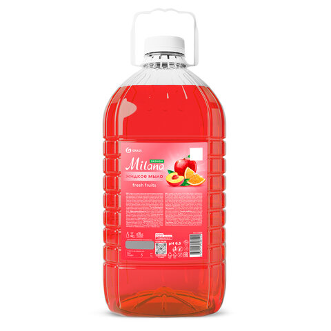 Мыло жидкое 5 л, GRASS MILANA "FRESH FRUITS" (Свежие фрукты), ПЭТ, 125806