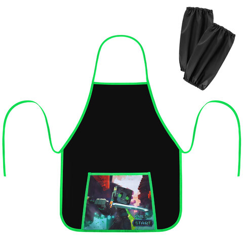 Фартук с нарукавниками для уроков труда ПИФАГОР, 1 карман, 46х54 см, "Sharp sword", 273625