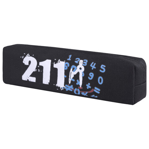 Пенал ЮНЛАНДИЯ ЮНИОР, 1 отделение, полиэстер, "Maths", 20х6х4 см, 273808