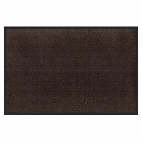 Коврик придверный 40х60 см, КОРИЧНЕВЫЙ, влаго-грязезащитный, 300 г/м2, рубчик, PRIMILA (ПРИМИЛА) STANDARD, 701014