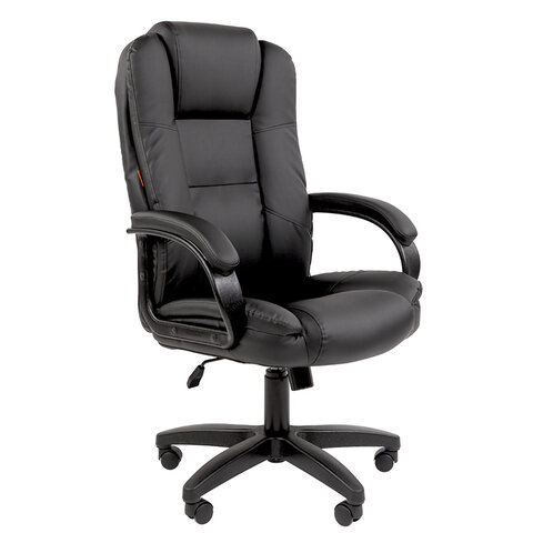 Кресло офисное Chairman CH 600 LT, экокожа, черное, 7158667