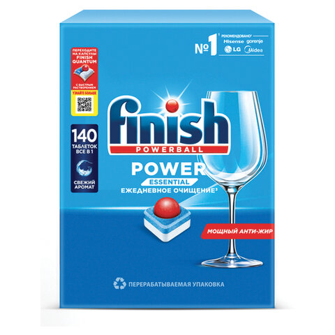 Таблетки для посудомоечных машин 140 шт., FINISH Powerball, 3265808