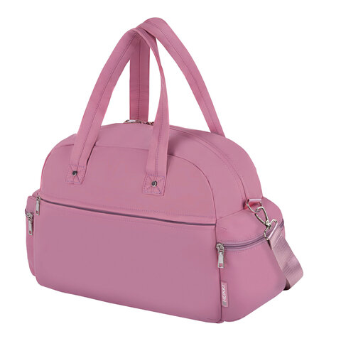 Сумка дорожная HEIKKI HANDY (ХЕЙКИ), карман на молнии, багажная лента, пыльная роза, 43х16х30 см, 273872