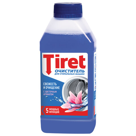 Очиститель для стиральных машин от накипи, грязи и запаха TIRET 250 мл "Цветочный", 3186202