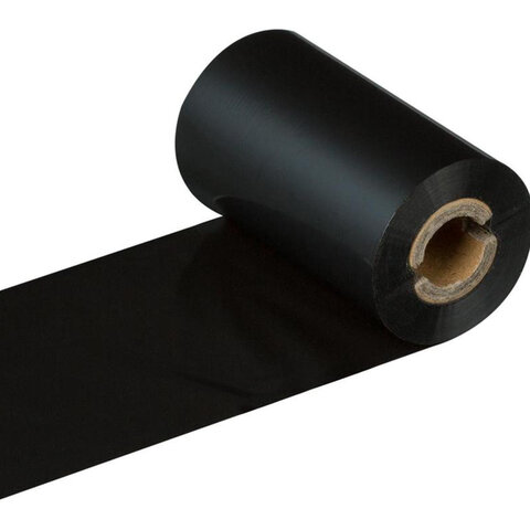 Риббон WAX, 57 мм х 74 м, втулка диаметр 12,7 мм (0,5 дюйма) х ширина 57 мм, красящий слой наружу (OUT), 363525