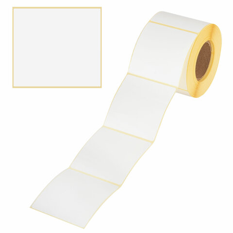 Этикетки термотрансферные, ПОЛУГЛЯНЕЦ, 58х60 мм, 500 этикеток в ролике, 111975