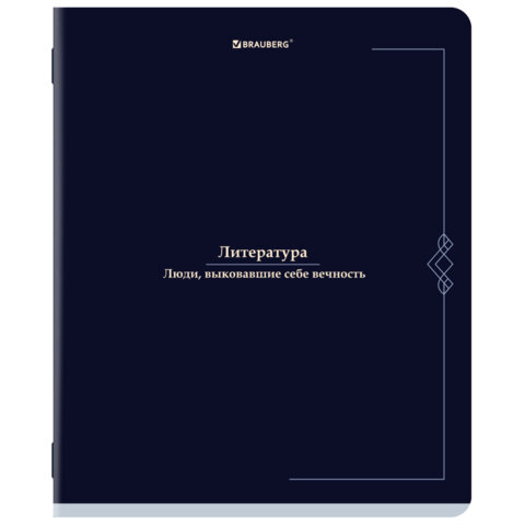 Тетрадь предметная VINTAGE 48 л., SoftTouch, ЛИТЕРАТУРА, линия, подсказ, BRAUBERG, 405156