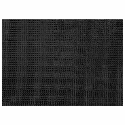 Коврик придверный 60х90 см, ЧЕРНЫЙ пластиковый грязезащитный, толщина 10 мм, "ТРАВКА", PRIMILA (ПРИМИЛА), 701066