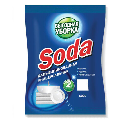 Сода кальцинированная 600 г, ВЫГОДНАЯ УБОРКА, РЕНЕССАНС КОСМЕТИК, МИНПРОМТОРГ, 2959
