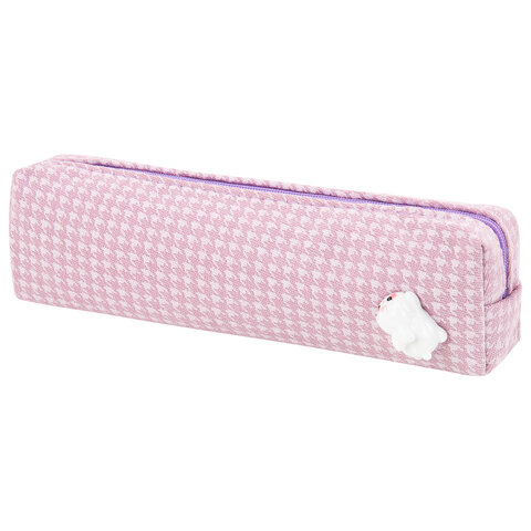 Пенал ЮНЛАНДИЯ ЮНИОР, 1 отделение, полиэстер, аппликация, "Rabbit", 20х6х4 см, 273805