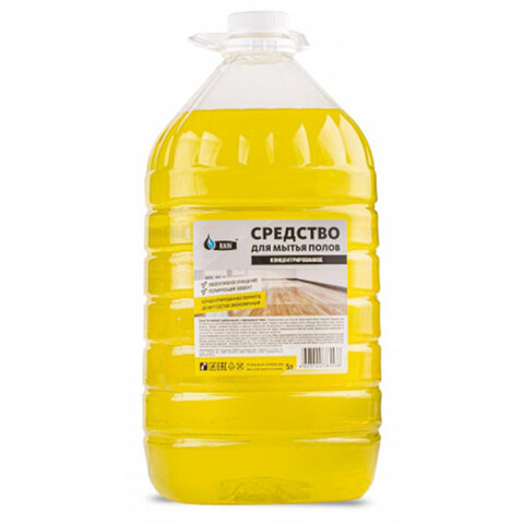 Средство для мытья пола и стен 5 л, RAIN, концентрированное, ПЭТ, 1069