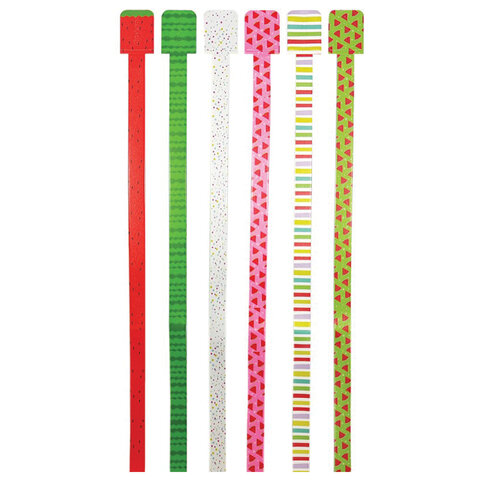 Закладки для книг с принтами САМОКЛЕЯЩИЕСЯ, КОМПЛЕКТ 6 шт., рисунки ассорти, 2921.АС/6