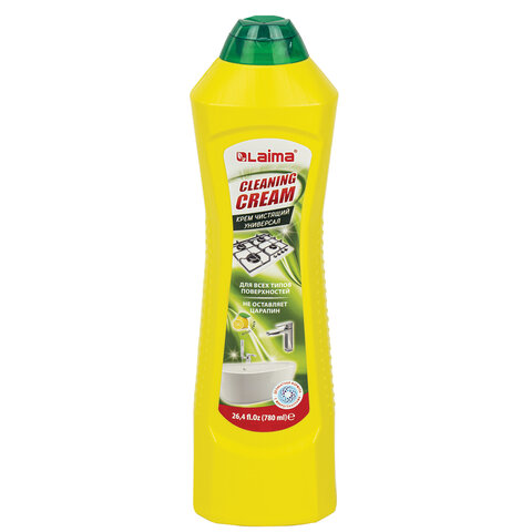 Чистящее средство универсальное крем 780 мл, LAIMA PROFESSIONAL "Лимон", 608662