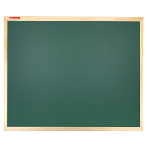 Доска для мела магнитная 50х70 см, зеленая, деревянная рамка, BRAUBERG "Wood", 238799