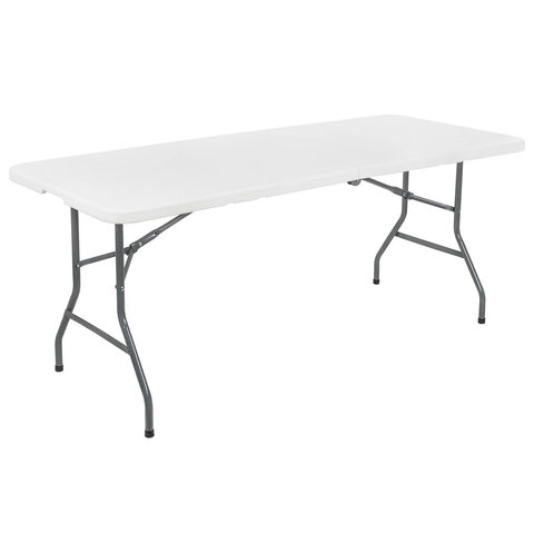 Стол складной NOSTRESS (НОСТРЕСС) "Country FT-005" (1800х700х740 мм), НАГРУЗКА до 150 кг, пластик, белый, 680054
