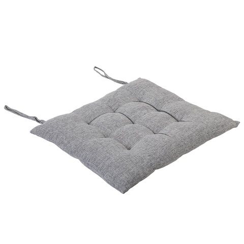 Подушка на стул "РОГОЖКА", 40x40 см, полиэстер, светло-серая, PRIMILA (ПРИМИЛА) LUX, 700498