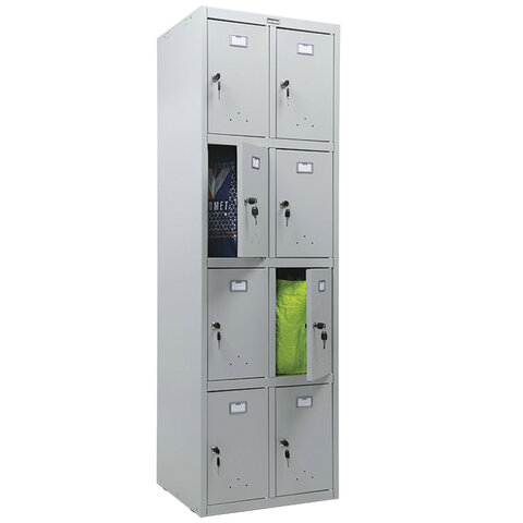 Шкаф металлический для сумок ПРАКТИК "ML/LS 24-60" восьмисекционный, 1830х600х500 мм, 33 кг, разборный, LS-24