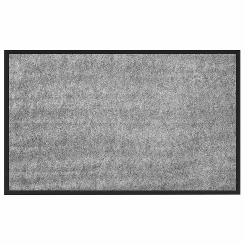 Коврик придверный 50х80 см, СЕРЫЙ, влаго-грязезащитный, 300 г/м2, мелкий рубчик, PRIMILA (ПРИМИЛА) STANDARD, 701019