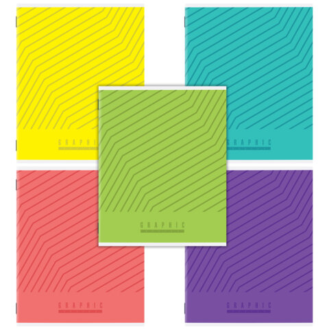 Тетрадь А5 48 л. STAFF "College", скоба, линия, офсет №2 ЭКОНОМ, обложка картон, "ЯРКАЯ", 405628