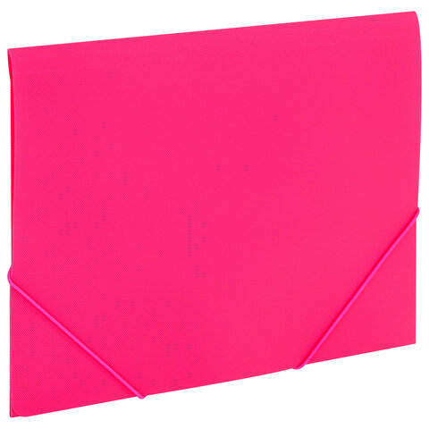 Папка на резинках А4 BRAUBERG PIXEL, маджента, до 300 листов, 0,5 мм, 273043