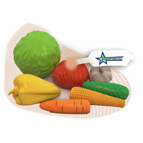 Набор игрушечный "Овощи", пластиковый, 7 предметов, НОРДПЛАСТ, 434