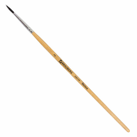 Кисть BRAUBERG, белка, круглая, № 2, 200179