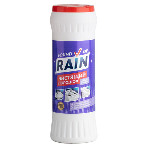 Чистящий порошок 475 г, RAIN, санитарный, "Хлор-эффект", 1076