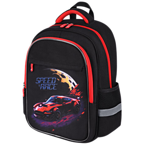 Рюкзак BRAUBERG FAVOUR, 2 отделения, 3 кармана, "Moon car", 40х29х15 см, 273123