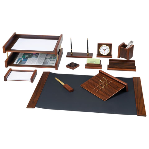 Набор подарочный настольный BESTAR "Platon" из дерева, 12 предметов, цвет "орех", 236372