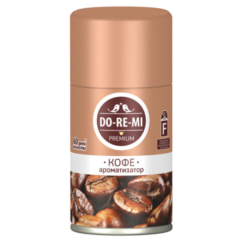 Сменный баллон для автоматических освежителей 250 мл, DO-RE-MI "Кофе", сухое распыление, СИБИАР, 5-02.03.026.24