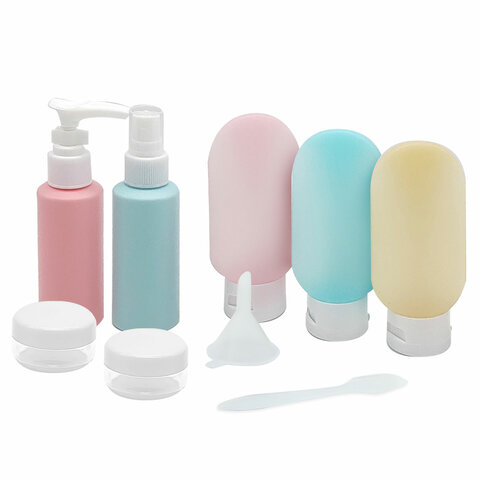 Дорожный набор флаконов в косметичке, 7 флаконов (5х60 мл / 2х10 мл), DASWERK (ДАСВЕРК), 609301