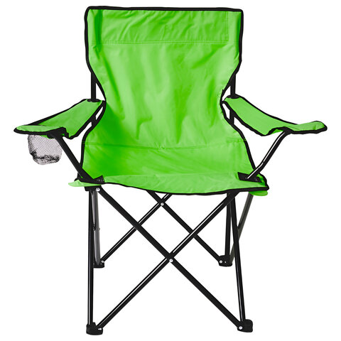 Кресло складное туристическое садовое с подстаканником в чехле, зеленое, DASWERK (ДАСВЕРК), 680048