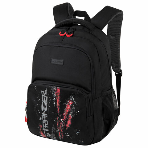 Рюкзак BRAUBERG CONCEPT универсальный, 2 отделения, светоотражающий принт, "Stranger", 45х30х18 см, 272581