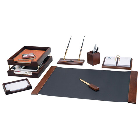 Набор подарочный настольный BESTAR "Ares" из дерева, 8 предметов, цвет "орех", 236356