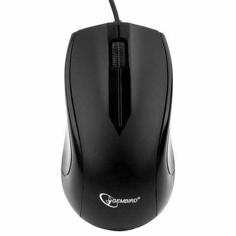 Мышь проводная GEMBIRD MUSOPTI9-905U, USB, 2 кнопки + 1 колесо-кнопка, оптическая, черная