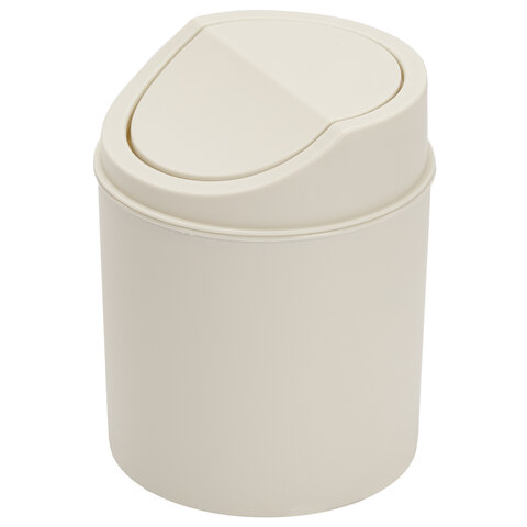 Контейнер, урна, ведерко для мусора НАСТОЛЬНОЕ, 2,4 л, 165x135 мм, белый, BOOMHOUSE (БУМХАУС), 238897
