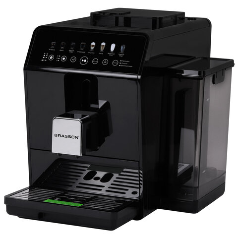 Кофемашина автоматическая BRASSON (БРАССОН) ACM-1592B, дисплей, капучинатор, 13 напитков, 1450 Вт, 20 бар, 457887