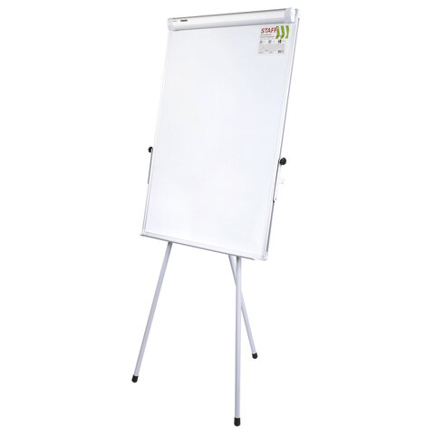 Доска-флипчарт магнитно-маркерная 70х100 см, тренога, регулируемая высота, STAFF, 238002