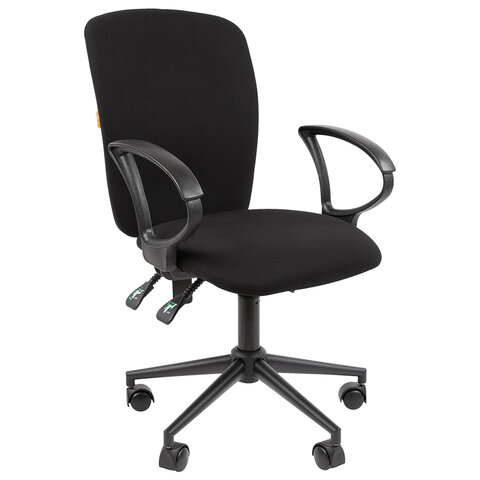 Кресло офисное Chairman CH 9801, пятилучие металл, ткань, черное, 7150934