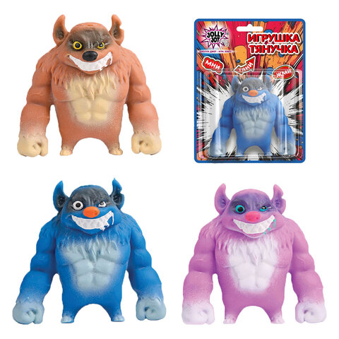 Игрушка-антистресс "ГИЕНА", 10 см, ассорти, 3 цвета, блистер, JOLLY JOT (ДЖОЛЛИ ДЖОТ), 665781