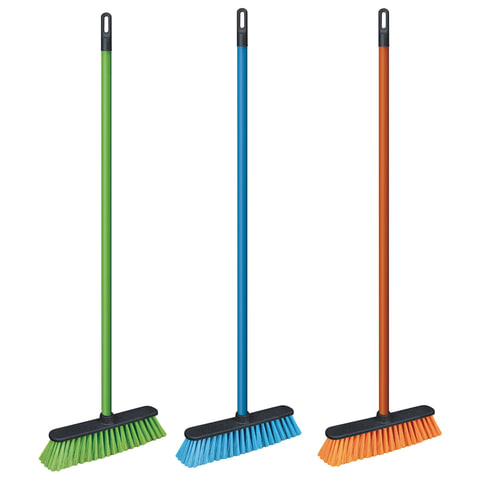 Щетка для уборки КОМПЛЕКТ черенок 110 см + щетка, ширина 31 см, щетина 7 см, еврорезьба, AZUR, 51030