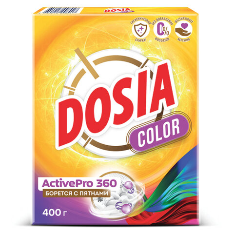 Стиральный порошок для всех типов стирки и тканей 400 г, DOSIA "Optima Color", 3265602