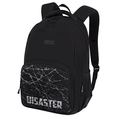 Рюкзак BRAUBERG CONCEPT универсальный, 2 отделения, светоотражающий принт, "Disaster", 45х30х18 см, 273848