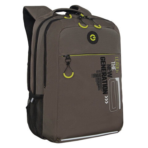 Рюкзак GRIZZLY школьный, анатомическая спинка, 2 отделения, для мальчиков, "NEW ERA", 39х26х19 см, RB-456-2/3