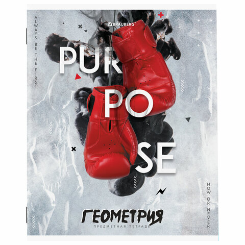 Тетрадь предметная "SPORT CLUB" 48 л., обложка картон, ГЕОМЕТРИЯ, клетка, подсказ, BRAUBERG, 404799